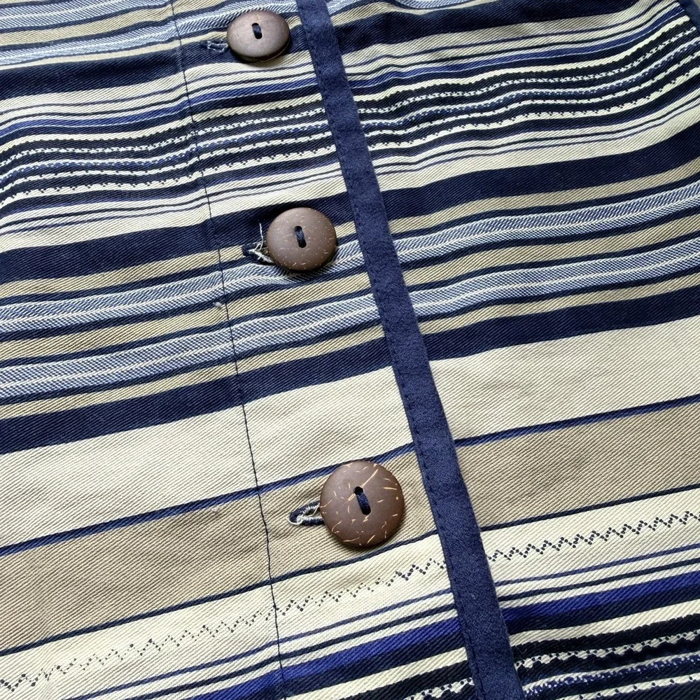 Set of 2 Columbia Blue Ticking Stripe Pillow Shams 20x34 Coastal Beachy Nautical